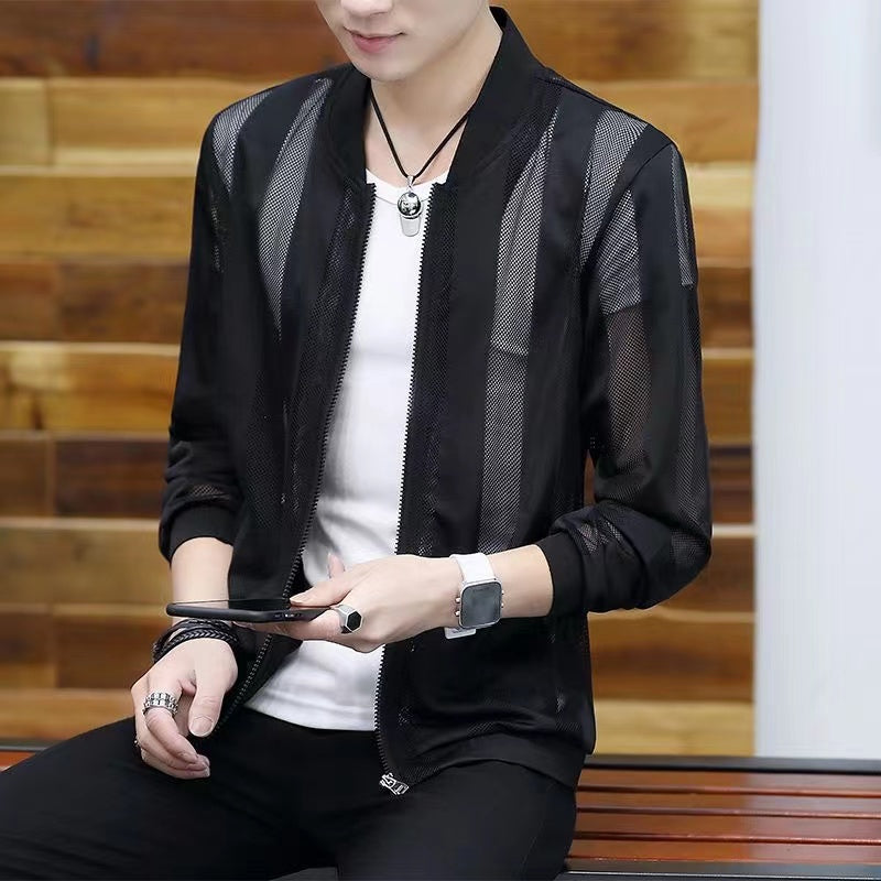 Sun Protection Jacket, Korean Version, Handsome and Stylish, Summer Sports and Leisure, Breathable and Trendy, High-value Outerwear, Skin Jacket, Ultra-thin and Breathable