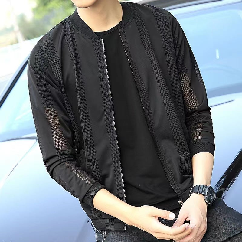 Sun Protection Jacket, Korean Version, Handsome and Stylish, Summer Sports and Leisure, Breathable and Trendy, High-value Outerwear, Skin Jacket, Ultra-thin and Breathable